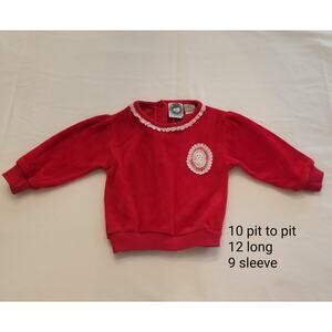 Vintage Santa's Club Red Sweater Baby 18 Months Christmas
